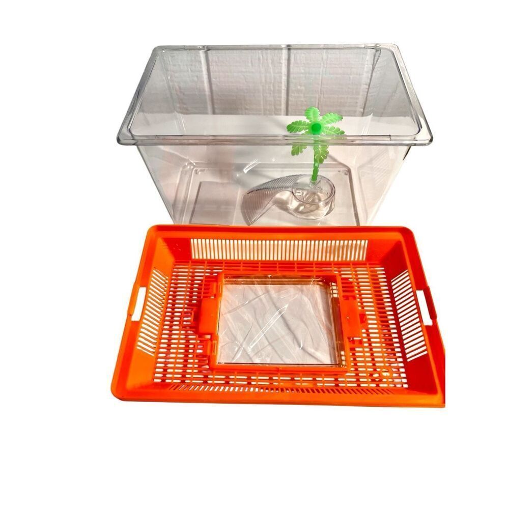 Portable Aquatic/Terrarium Tank, Plastic Carrier Cage with Lid and Handle NWT - Picture 8 of 12